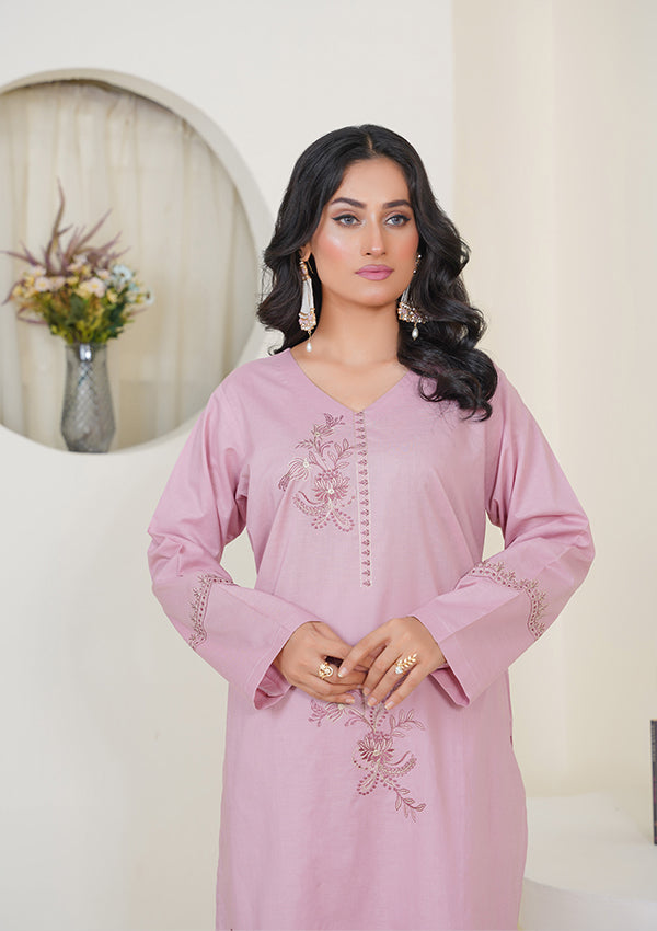 Khilti Subah 2 PC Embroidered Suit