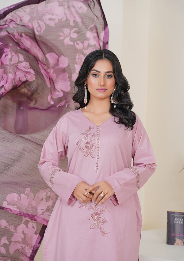 Khilti Subah 3 PC Embroidered Suit