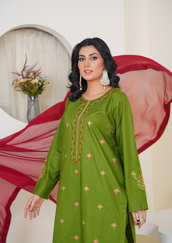 Baagh 3 PC Embroidered Suit