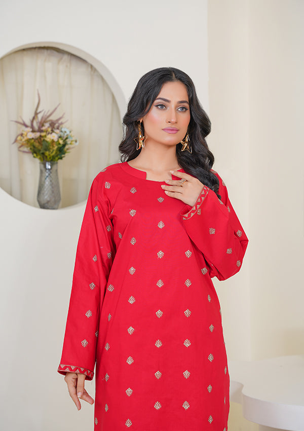 Raqs-e-Laal 2 PC Embroidered Suit