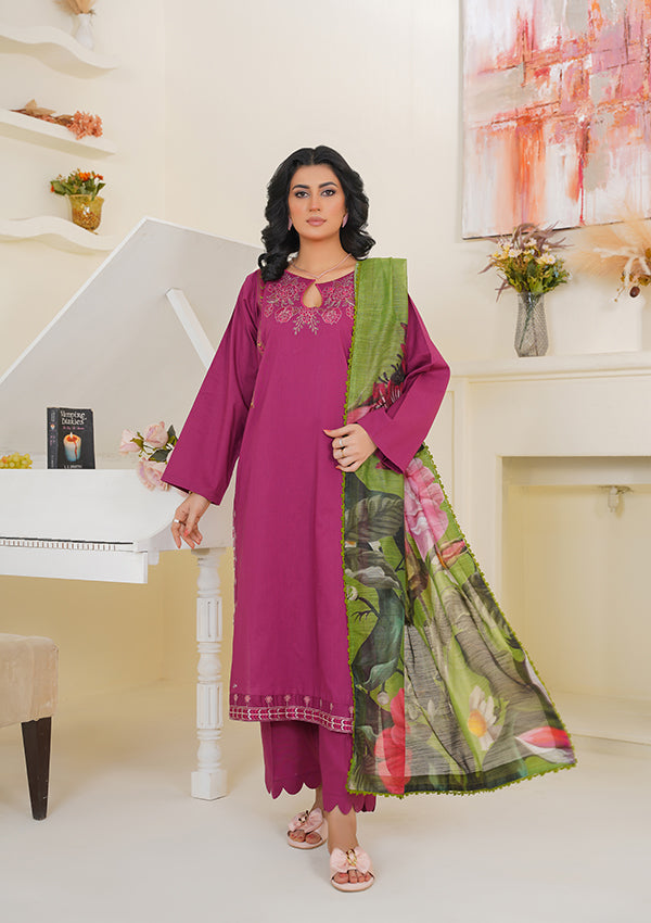 Gulbahaar 3 PC Embroidered Suit