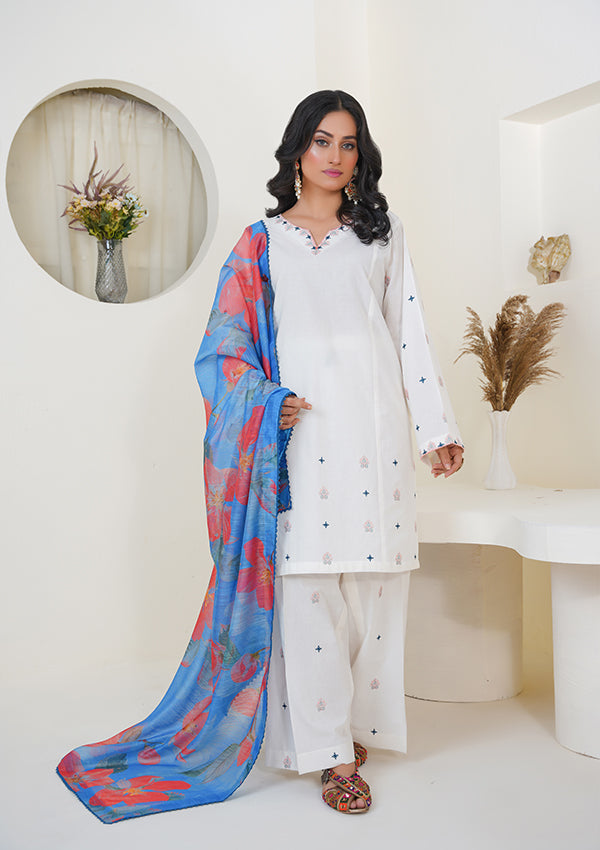 Chaandni - 3 PC Embroidered Suit