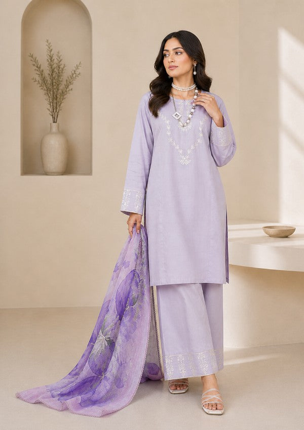 Baad-e-Narm 3 PC Embroidered Suit