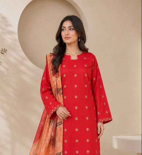 Raqs-e-Laal 3 PC Embroidered Suit