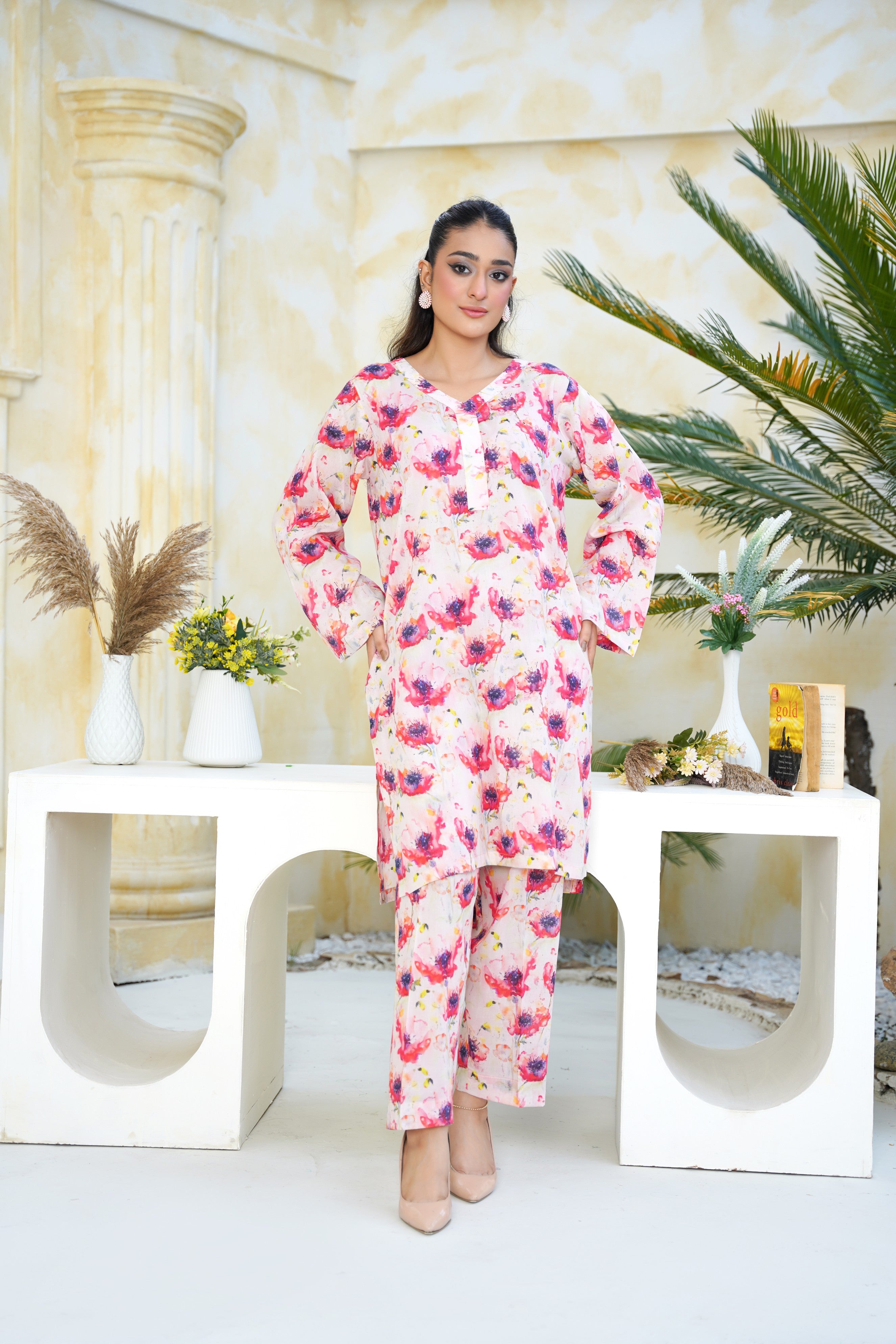 Blush Burst Lawn Co ord
