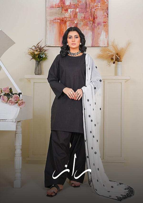 Raaz - 3 PC Farshi Shalwar Suit