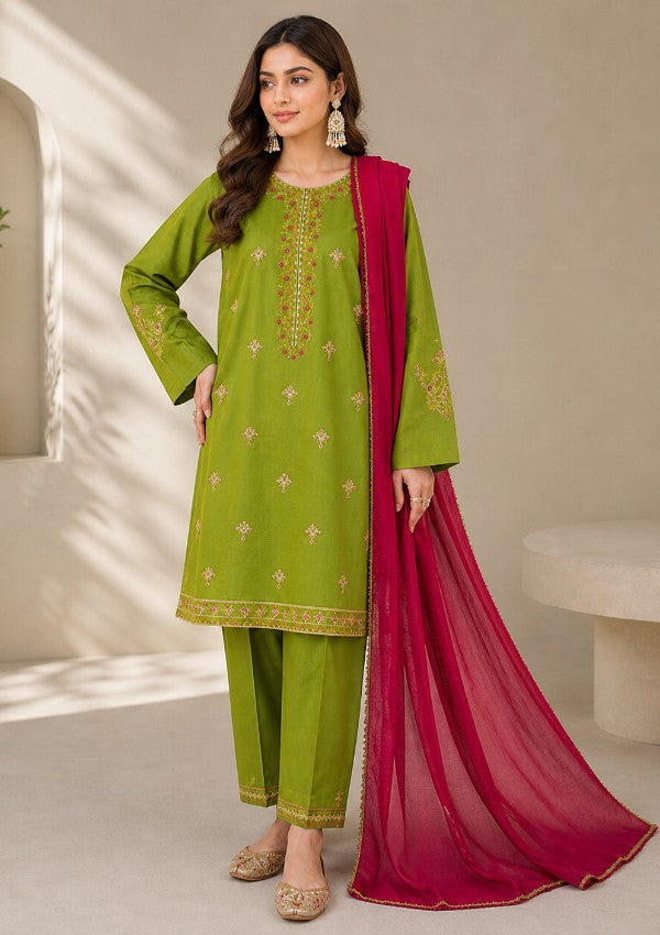 Baagh 3 PC Embroidered Suit